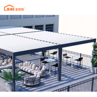 Pergola Louvre en alliage d'aluminium avec revêtement en poudre, durable, résistante aux intempéries, moderne, abri d'été extérieur et abri de stationnement pour voiture