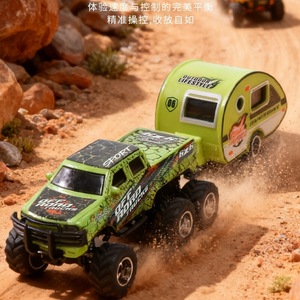 HENGGUAN 1:64 <span class=keywords><strong>Modelo</strong></span> de Camioneta de Simulación de Seis Ruedas con Garaje de Estacionamiento, de Metal, a Control Remoto, para Niños - Product Image 3