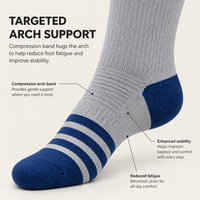 Chaussettes de cyclisme personnalisées avec logo, séchage rapide, respirantes, performantes, pour l'entraînement compétitif, la course en plein air