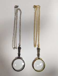 Collana con Ciondolo Lente <span class=keywords><strong>d</strong></span>'Ingrandimento Funzionale in Stile Vintage <span class=keywords><strong>Oro</strong></span> Antico con Catena Lunga - Product Image 5