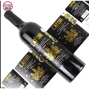 <span class=keywords><strong>2025</strong></span> Vàng Foiled Matt Cán Nhãn Chai Một Phần Dính Sticker Với Double Side In Ấn Cho Rượu Vang Nhãn Giấy - Product Image 5