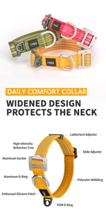 OEM nueva llegada personalizada al por mayor retráctil ecológico mascota Collar al aire libre táctico seguridad diseño entrenamiento perro gato Collar - Product Image 2
