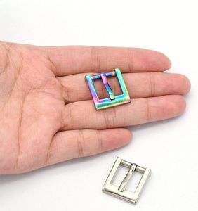 Strap Buckle Square Center Bar Buckles Pin Buckle Plated Buckle Belt Buckle <b>Bracelet</b> Buckle For Bag Luggag Shoes Mm PCS <b>Rainbow</b> - Product Image 6