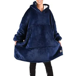 Hoodie Blanket Super Soft Warm Comfortable Sherpa Sweatshirt Hoodie Fleece Hooded Blanket
