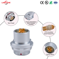 Maßgefertigter F-Serie Mehrkern-Vergoldeter Kontaktstecker IP68 Push-Pull Selbstverriegelnder Steckverbinder Kompatibel mit Fischer DBPU
