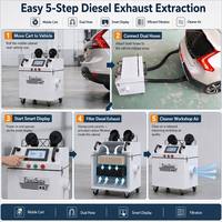 Chariot d'extraction des gaz d'échappement diesel CE ISO FS avec filtre à charbon actif en nid d'abeille DPF, souffleur d'aspiration mobile pour atelier de camions, garantie