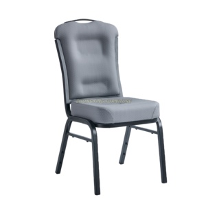 Chaise de banquet haute densité haute élasticité dossier confortable conception de fer portable pour l'entrée de l'hôtel à manger utilisation en plein air-chambre à coucher - Product Image 1