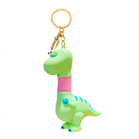 Creatieve Cartoon Pvc Sleutelhanger Kinderen Stretching Nek Dinosaurus Ontwerp Karabijnhaak Sleutelhanger In Rubber Materiaal Cadeau Idee