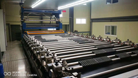 Machine d'impression rotative à écran pour tissus textiles à motifs floraux variables, 6 couleurs, largeur 260 cm, 1,8 mètre