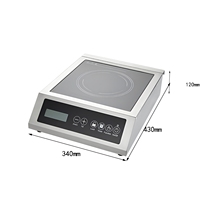Table de cuisson à induction commerciale 3500W, plaque simple, cuisinière électrique à induction, commande tactile, écran LED, OEM/ODM