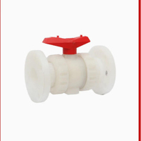 Vanne à boisseau sphérique à bride en plastique, vanne de contrôle d'eau manuelle, personnalisable OEM, conforme à toute norme américaine