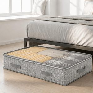 Bolsas de Almacenamiento para Debajo de la Cama y del Sofá con Asas Resistentes y Ventana Transparente, Diseño Rectangular, Hechas en China (Negras) - Product Image 2