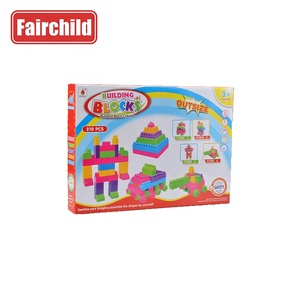 Tự Làm Nhựa Đầy Màu Sắc Giáo Dục 210Pcs Khối Đồ Chơi Mềm Máy Xây Dựng Trẻ Em Xây Dựng Khối Bộ - Product Image 5