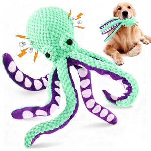 Großhandel Oktopus-Muster Große Plüsch-Quietschspielzeuge für Kleine/Mittlere/Große Hunde Tägliche Begleitung Trainingsbelohnung - Product Image 1