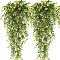 69 pièces de fleurs artificielles en plastique, verdure et lianes suspendues, modèles Yucalyptus, Rotin, Camélia, Rose, Pothos, pour salon