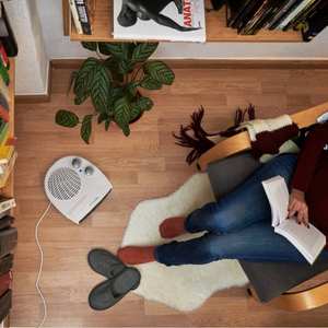 Calefactor de Ventilador Horizontal COPACABANA 2000W Blanco y Negro con Control Remoto, Calentamiento Rápido, Cable, Enchufe Europeo, para Jardín, Sala de Estar, España, Certificado ERP - Product Image 2