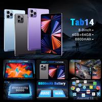 Tablette éducative 8 pouces double SIM MTK6750 Octacore, écran 1280x800, Android 13, 12 Go + 512 Go, batterie 5000 mAh, garantie 1 an
