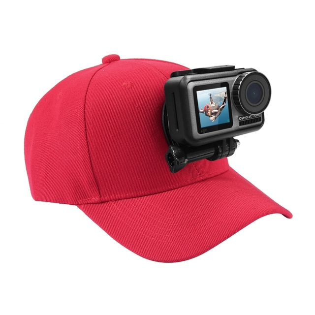 PULUZ Baseball Hat with J-Hook Buckle Mount & Screw for GoPro HERO9 Black / 8/7 /6 /5, DJI OSMO Action and Other Action Cameras