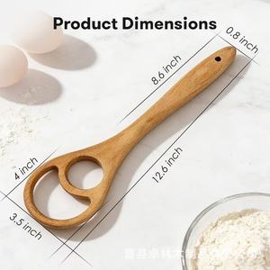 Batteur à œufs en bois massif transfrontalier, mélangeur de pâte, outil de cuisine domestique - Product Image 1
