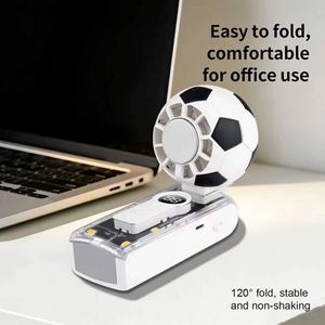 Ventilateur portable à thème football, 100 vitesses, écran LED, rechargeable, pour le sport et les voyages - Product Image 2