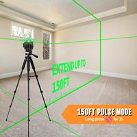 Niveau laser rotatif vert auto-nivelant 360° DIY 4D 16 lignes avec batterie au lithium, précision 1mm/10m pour la construction