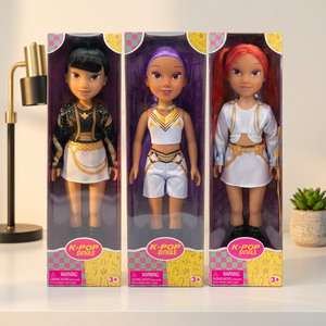 ตุ๊กตาแฟชั่น K-Pop Divas ชุด 3 ตัว ของเล่นสำหรับเด็กผู้หญิง อายุ 3 ปีขึ้นไป วัสดุ PVC บรรจุภัณฑ์กล่องใส - Product Image 1