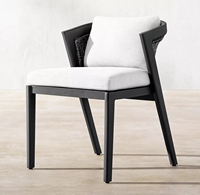 Chaise et table de jardin en aluminium pour restaurant, ensemble de salle à manger pour villa, 8-12 personnes