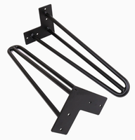 Pieds de table basse en fer thermolaqué, pieds en acier durables