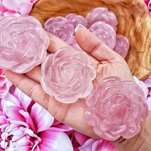 Fiore di <span class=keywords><strong>Agata</strong></span> Naturale Inciso a Mano con Motivo a Rosa di Ciliegio e Marchio Personalizzabile - Product Image 4
