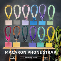Nouvelle breloque colorée personnalisée pour téléphone portable, dragonne de 32 cm pour femme, avec languettes anti-perte, cordon pour téléphone portable