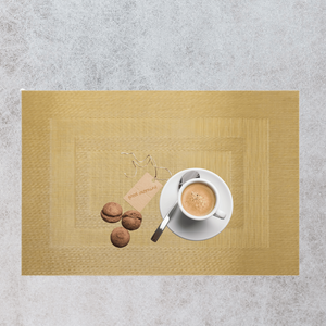 Wholesale Eco-Friendly PVC <b>Woven</b> Placemat Table Mat 30x45cm Classic Western Anti-Slip Antibacterial <b>Coaster</b> Insulation Tabletop - Product Image 1