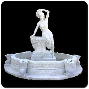 Fontaine en marbre beige <span class=keywords><strong>de</strong></span> style romain, bassin sculpté, grande fontaine d'extérieur pour <span class=keywords><strong>jardin</strong></span>, décoration <span class=keywords><strong>de</strong></span> cour, écologique <span class=keywords><strong>et</strong></span> durable - Product Image 3