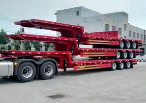 Semirremolque de Plataforma Plana de 3 Ejes y 40 Pies para Contenedores de Hierro, Fabricado en China, en Venta - Product Image 2