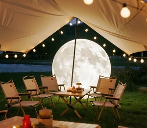 Ballons gonflables LED imperméables pour l'extérieur, en forme de planètes, plusieurs tailles, pour la décoration de mariages, de camping, de centres de villégiature et d'événements spatiaux - Product Image 3