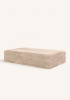Calcutta moderne marbre italien luxe faible hauteur cube bloc Calacatta Viola table basse carrée socle en marbre Table de centre de table