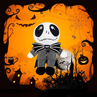 V082 Poupée en peluche Jack Skellington, super douce, créative, pour Halloween, cadeau de fête pour enfants