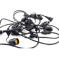 Guirlande lumineuse de jardin S14 pour intérieur et extérieur, étanche, avec supports de lampe E27 et fil, accessoires d'éclairage en plastique IP65