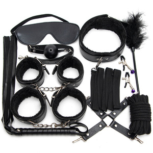 Giocattolo adulto Del Sesso di Cuoio Giapponese <span class=keywords><strong>Bdsm</strong></span> Strumenti 7pcs Set <span class=keywords><strong>Bdsm</strong></span> Bondage Accessori Manette Collari - Product Image 3