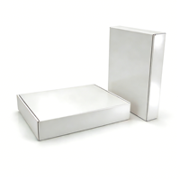 Boîte d'emballage cadeau en papier kraft pliable ondulé pour cosmétiques, boîte d'expédition en carton, boîte de courrier personnalisée avec logo imprimé, luxe