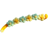 Collier décoratif mignon pour animaux de compagnie, accessoires pour chiens et chats, fleurs en laine tridimensionnelles faites à la main, petite race de chien