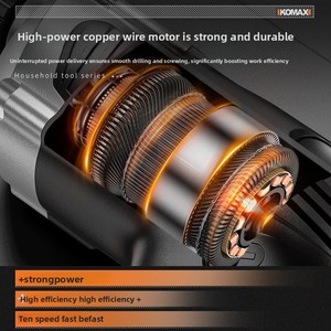 Taladro Eléctrico KOMAX 220V de Alta Potencia, Multifuncional, Enchufable, de Grado Industrial para Uso Doméstico, Taladro Tipo Pistola - Product Image 3