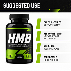 Capsules de supplément HMB (Bêta-hydroxy Bêta-méthylbutyrate de Calcium) personnalisées OEM/ODM, 99 % pur, sans produits laitiers, 60/120 unités, GMP HACCP - Product Image 3