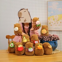 Peluche Capybara Détachable Personnalisable Porte-clés Pendentif de Sac Pendentif de Cartable Style Animal