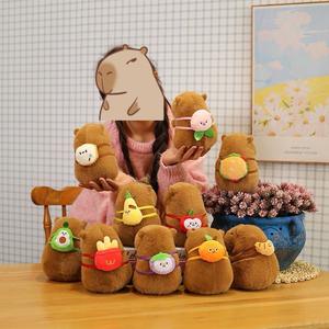 Capybara Pluche Knuffel, Afneembare, Aanpasbare Sleutelhanger, Tasbedel, Schooltasbedel, Dierenstijl - Product Image 2