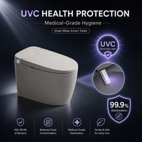 Toilette intelligente allongée moderne sans réservoir, bidet électrique, télécommande, chasse d'eau silencieuse, intelligente, pour projets hôteliers de luxe