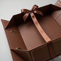 Boîte cadeau à assembler avec poignée pour chocolats, noix et bonbons – Emballage personnalisé pour cadeaux gourmands de fêtes