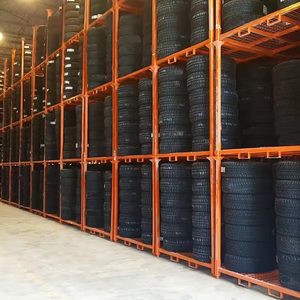 Estanterías de Almacenamiento Industriales Plegables de Alta Resistencia, Apilables, Móviles, Desmontables, de Acero Galvanizado para Almacenamiento de Neumáticos - Product Image 6