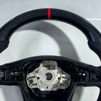 Couvre-volant en cuir et fibre de carbone, style sport, palettes de changement de vitesse pour volant SEAT Alcantara