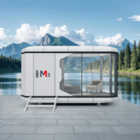 Casa Capsula in Alluminio M3 Prefabbricata Modulare con Illuminazione Intelligente e Bagno per Hotel e Campeggi