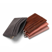 Étui en cuir PU personnalisé pour cartes bancaires, accessoire professionnel, porte-cartes fin multicolores pour hommes
